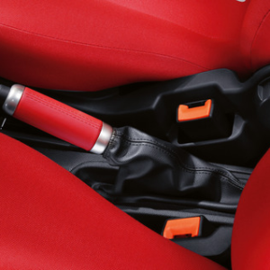 Pokrov ročne zavore Sunrise (rdeč) z mat kromiranim obročem